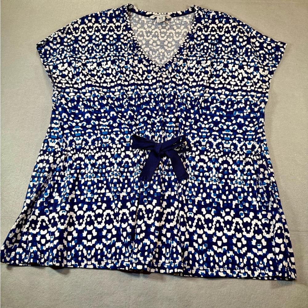 Tommy Bahama Patterned Cinch Waist Blouse